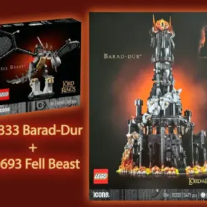 LEGO 10333 Lord of the Rings Barad-dur & 40693 Fell Beast Lot