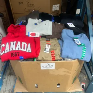 CW Clothing #43 – 600-Piece Bulk Brand Name Clothing Pallet